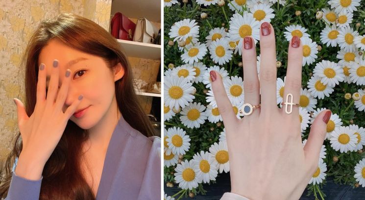 강민경의 심플한 네일. 사진=강민경 인스타그램