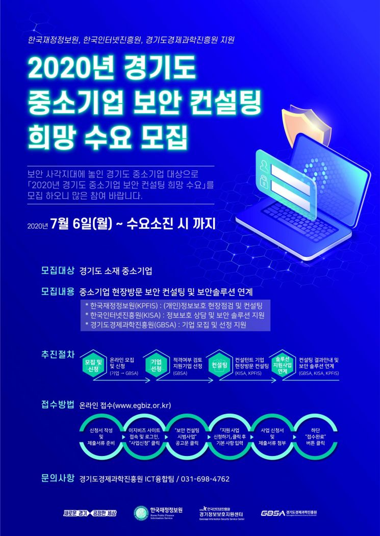 경기경제과학원, 中企 보안 컨설팅 지원사업 펼친다