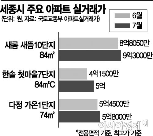 [르포] "84㎡ 호가 10억 넘었다" 행정수도 이전에 들썩이는 세종 집값