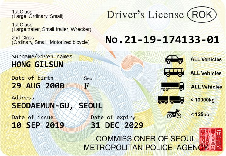 국내 운전면허증 뒷면에 영문면허증을 받으면 해외에서 별도 절차없이 운전할 때 사용할 수 있다.