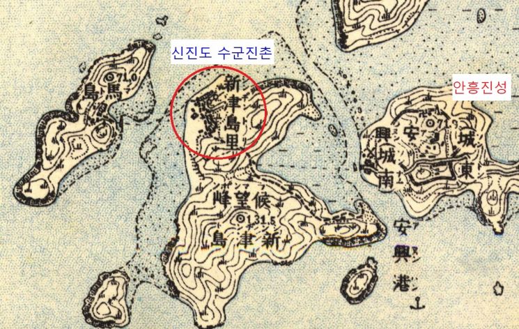 1915년 신진도 지도