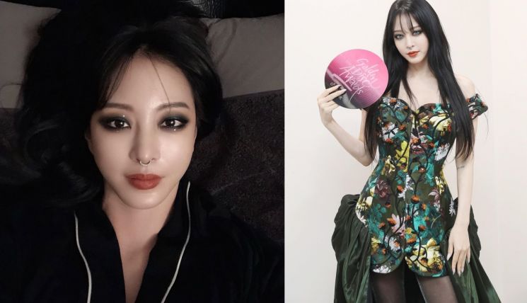 한예슬의 스모키 메이크업.