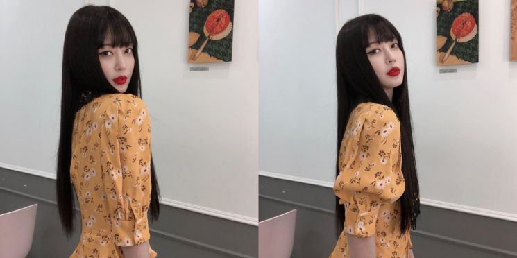 한예슬의 깔끔한 메이크업.