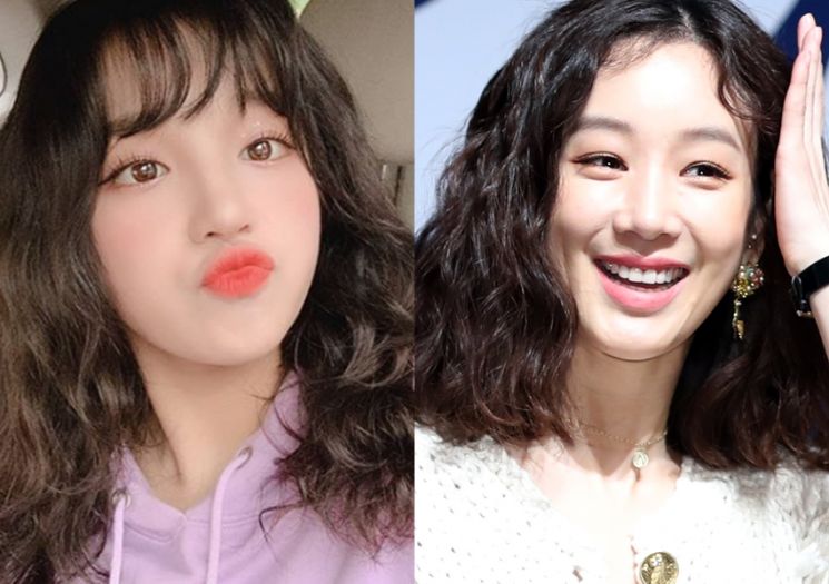 그룹 (여자)아이들 우기, 배우 정려원. 사진=(여자)아이들 인스타그램, 뉴스1