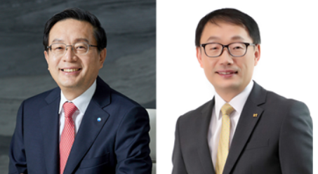 손태승 우리금융그룹 회장(왼쪽), 구현모 KT 대표