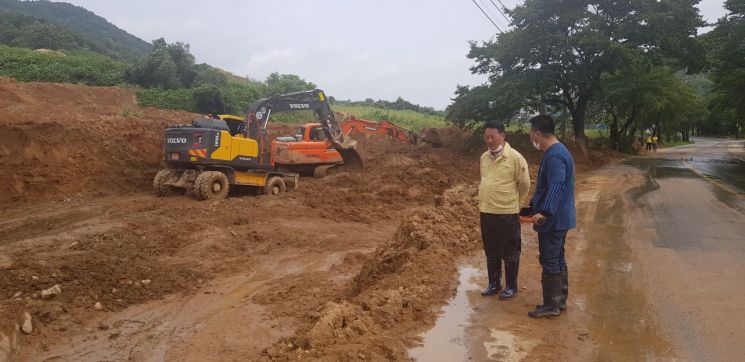 김광수 진안군의회 의장, 집중호우 피해지역 긴급 점검