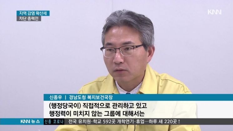 경남도 복지보건국 신종우 국장이 KNN 뉴스에 출연해 인터뷰를 진행하고 있다.(사진=KNN 뉴스 캡쳐)