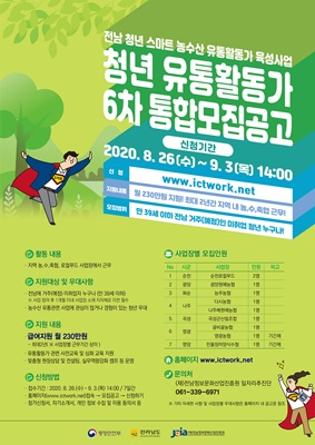 전남정보문화산업진흥원은 전남지역 농·수·축협, 로컬푸드에서 유통과 판매, 마케팅 전반의 체계적인 업무를 수행할 ‘스마트 농수산 유통활동가’를 모집한다. (사진=전남정보화문화산업진흥원 제공)