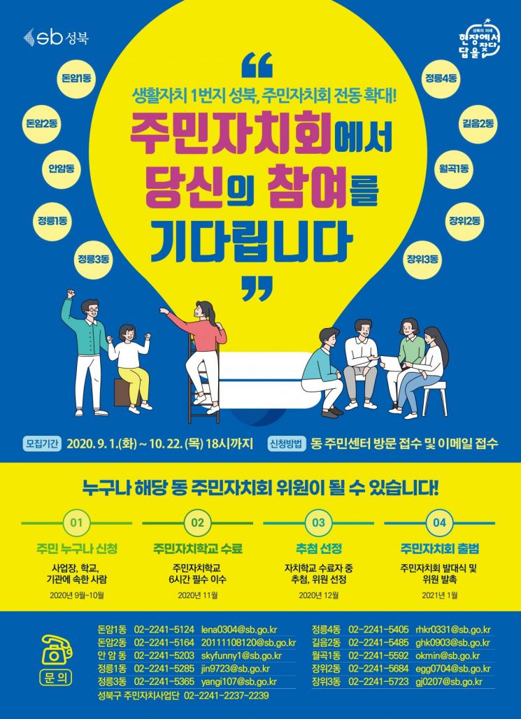 성북구 ‘주민이 주인이 되는 생활자치’ 20개 전 동에서 실현