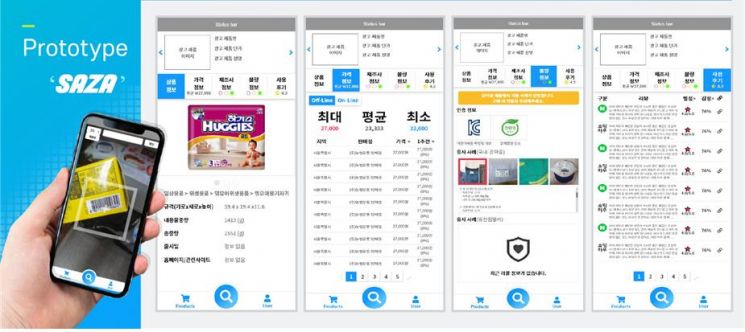 제품·서비스 부문 대상을 받은 '사자(SAZA)' 서비스.(자료=산업통상자원부)