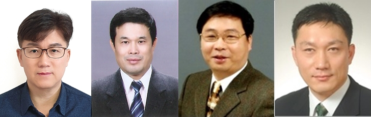 왼쪽부터 대한민국명장 선정된 이선동 과장, 우수숙련기술자 선정된 유철종 과장, 직업능력개발유공자 대통령표창 수상한 이승준 과장, 국무총리표창 수상한 황선주 과장. 사진=광양제철소