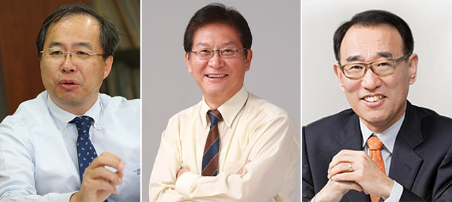 (왼쪽부터) 김정호 교수, 이혁모 교수, 임용택 교수