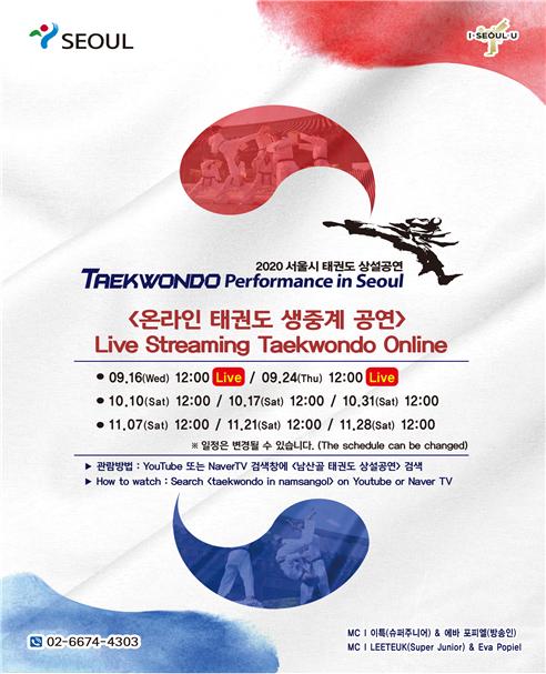 "코로나19 날려버릴 발차기 한판" … 서울시, 태권도 공연 온라인 생중계
