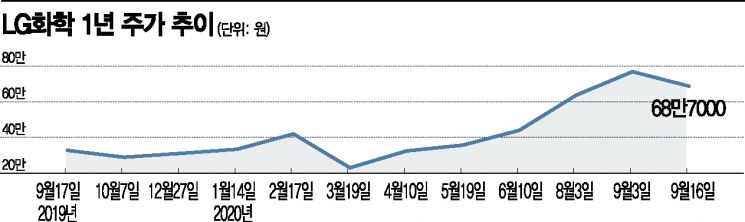 배터리 떨어진 LG화학, 주주는 시름시름