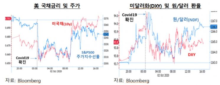"트럼프 확진, 당분간 달러강세로 작용…급격한 시장불안은 없을것"