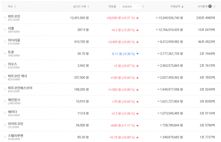 [비트코인 지금]국내외 비트코인 상승 흐름… 1200만원·1만600달러선