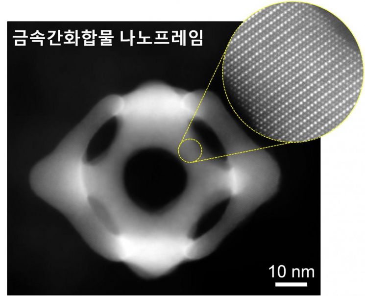 금속간화합물 나노프레임 촉매의 투과전자현미경