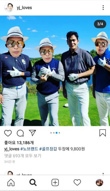 정용진 부회장 SNS에 올라온 골프장갑…'좋아요' 1만3천개