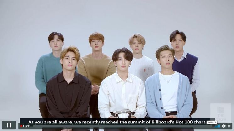 BTS 시상식 소감에 발끈한 中 누리꾼, 오히려 역풍…"악의 없는 발언을 공격"
