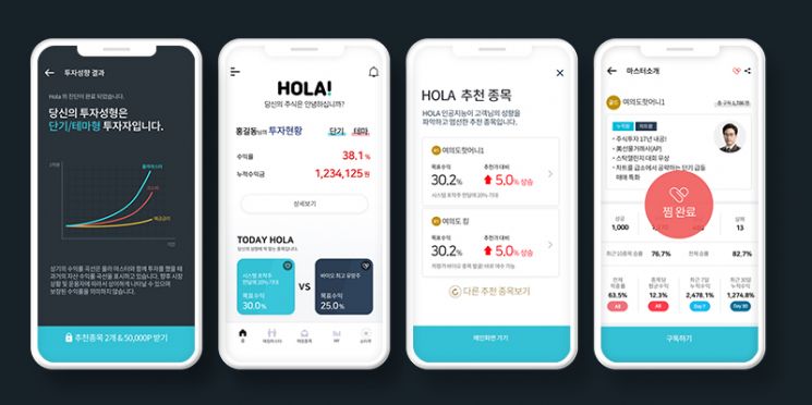 <투자성향 맞춤 종목추천 플랫폼 ‘올라(HOLA)’ / 이상투자그룹 제공>