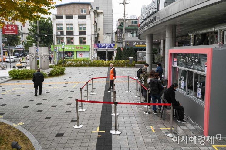 [포토]독감접종 접수하는 시민들