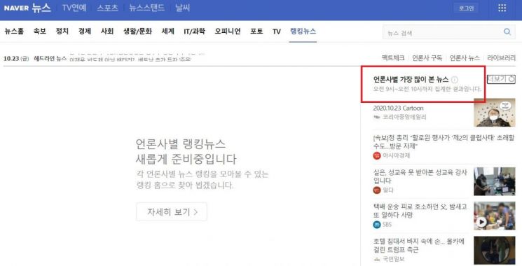 '뉴스 개입 논란' 시달린 네이버, 결국 '많이 본 뉴스' 폐지(종합)