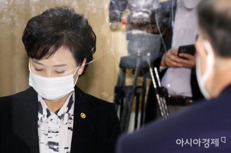 [포토]부동산시장 점검 관계장관회의 참석한 김현미 장관
