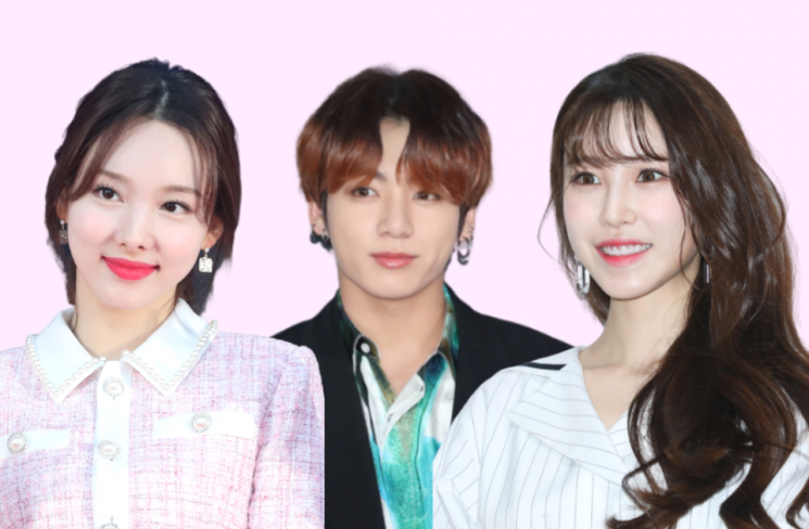 트와이스 나연, 방탄소년단 정국, 전효성. 사진=뉴스1