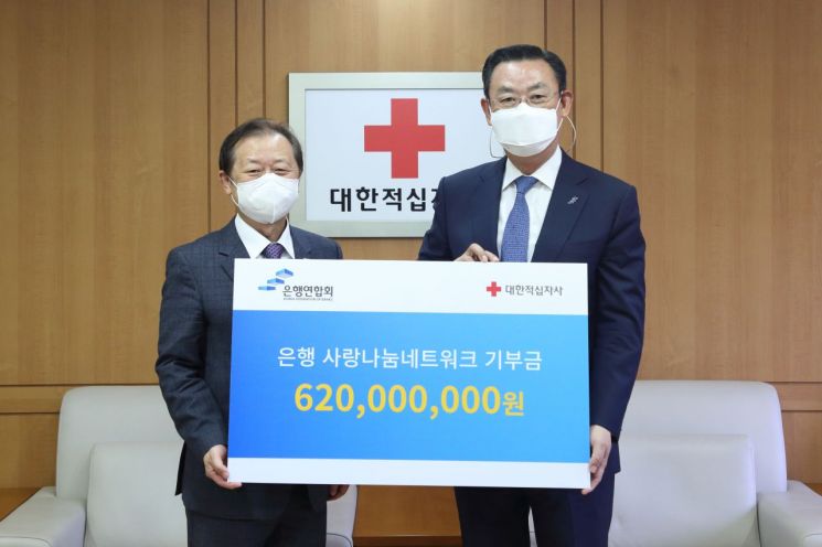 은행권, 대한적십자사에 사랑나눔 성금 등 6억2천만원 전달