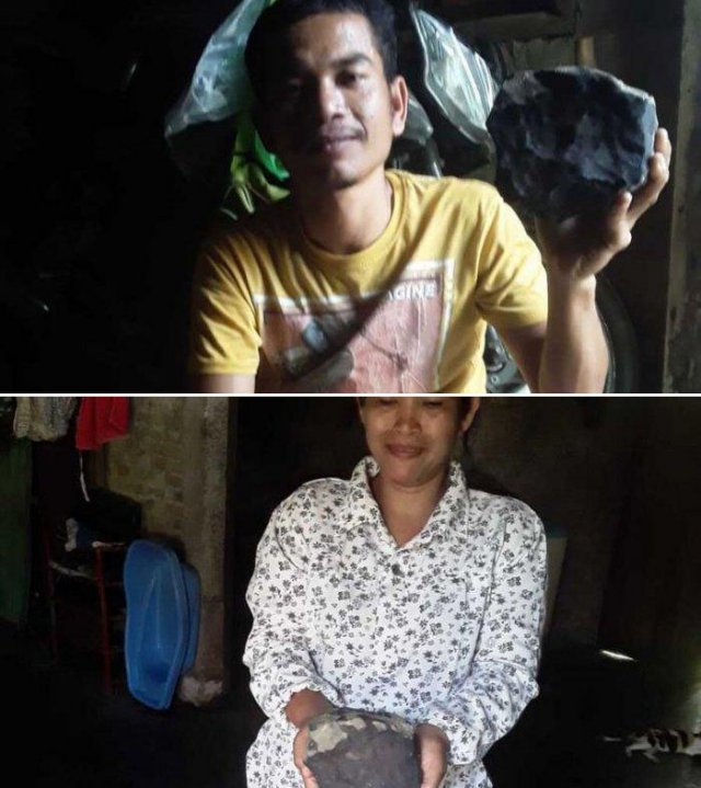 인니 가정집 지붕 뚫고 떨어진 운석, 20억원에 팔려 '돈방석'