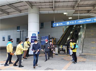 광주시, 시내버스 마스크 미착용자 합동단속