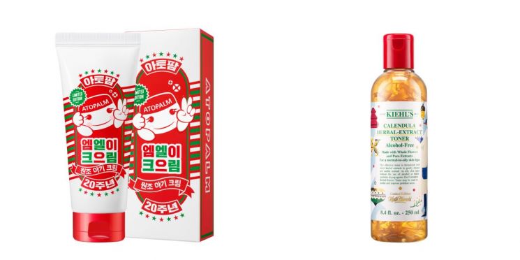 사진=아토팜 ‘20주년 기념 한정판 MLE 크림’, 키엘 '2020 홀리데이 리미티드 에디션 카렌듈라 꽃잎 토너'