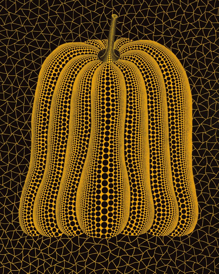 쿠사마 야요이 'Pumpkin', acrylic on canvas, 90.5×72.7㎝(30), 2005  [사진= 서울옥션 제공]