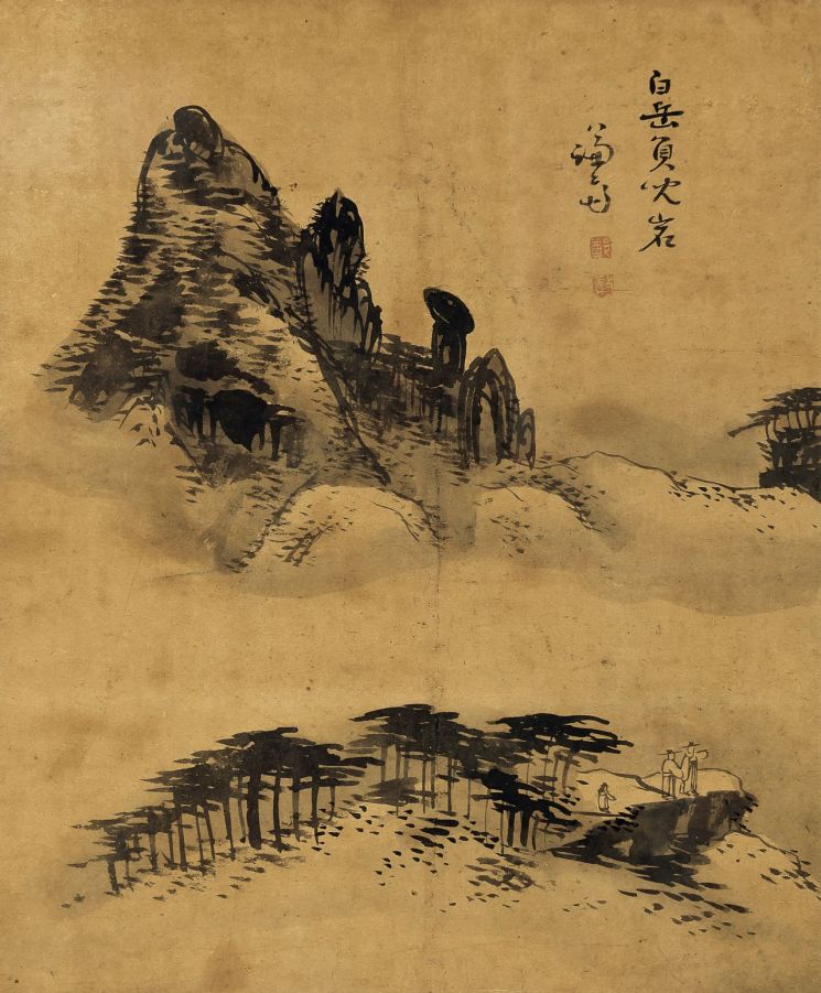 겸재 정선 '백악부아암(白岳負兒岩)', ink on paper,
26.8×32㎝  [사진= 서울옥션 제공]