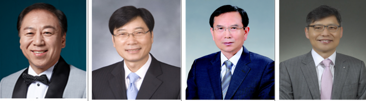왼쪽으로부터 '대구교육상' 수상자 노봉남·김기식·이동길·조치연씨.