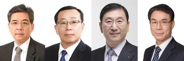(사진 왼쪽부터) 장재훈 현대차 대표이사 사장, 조성환 현대모비스 사장, 윤영준 현대건설 사장, 정재욱 현대위아 사장/사진=현대차그룹