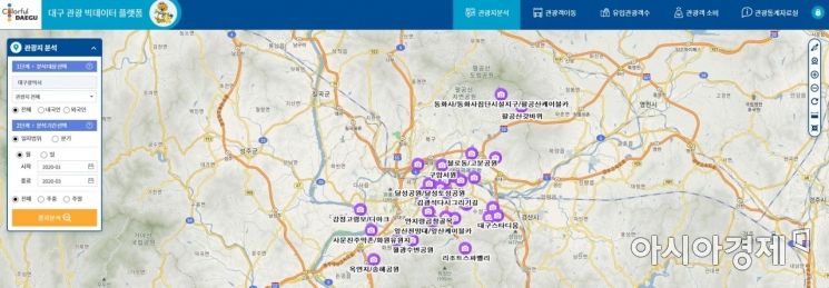 빅데이터플랫폼 초기화면./대구시 제공