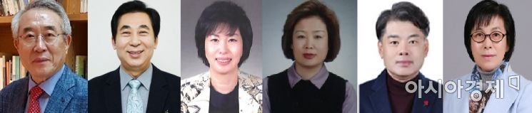 왼쪽으로부터 제44회 대구시민상 대상 수상자 임상규씨, 지역사회개발부문 최상식씨, 사회봉사부문 강민정씨, 선행효행부문 이정숙씨, 특별상 양균열·김태수씨.