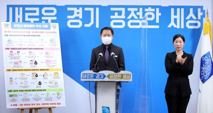 경기도, 부동산 불로소득 '철퇴'…부정청약 등 232명 적발