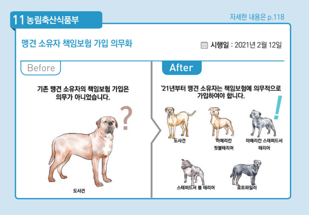 [내년 달라지는 것]내년 2월부터 맹견 책임보험 가입 의무화