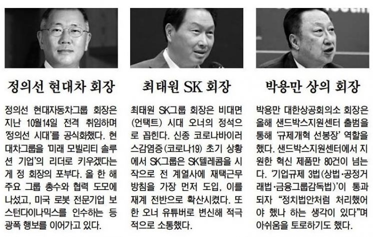 [아경 올해의 인물] 코로나 의료진·BTS·조은산·택배기사·동학개미… 