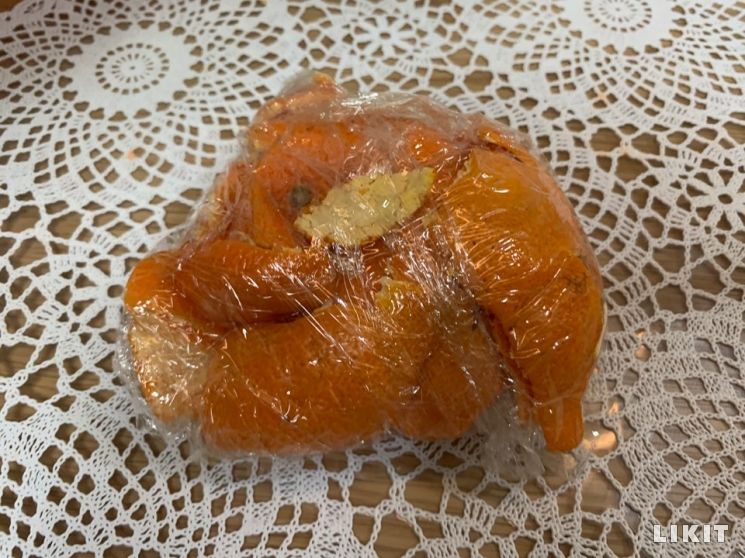 모아놓은 귤껍질