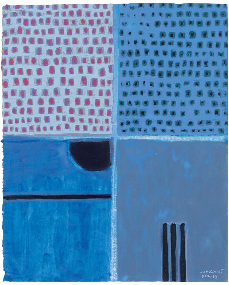 김환기 'XII-69', 1969, 종이에 유채, 58×47㎝  [사진= 케이옥션 제공]