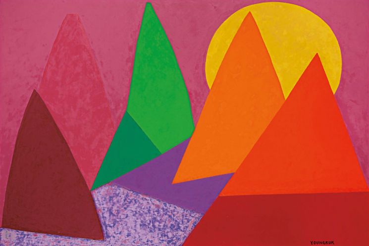 유영국 'Work', 캔버스에 유채, 1989, 130.3×193.9㎝(120호)  [사진= 케이옥션 제공]