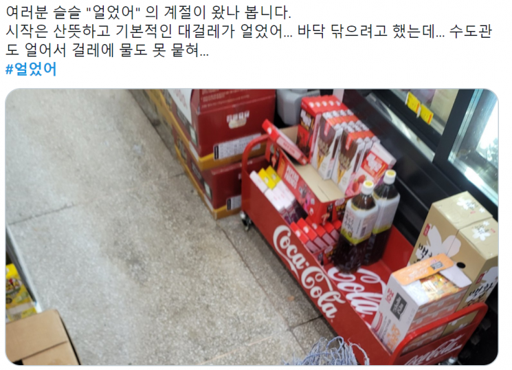 "미친 듯, 변기물 얼었어" 추위 인증샷…'얼었어'의 계절이 왔습니다