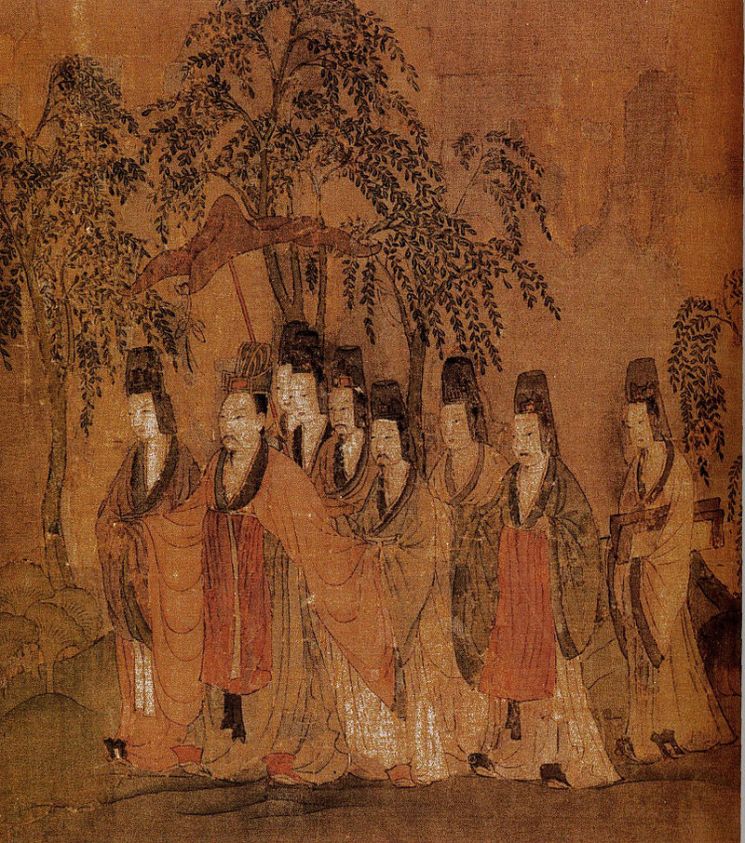 중국 남북조시대 문신들의 모습을 그린 그림[이미지출처= 중국 베이징 고궁박물관 홈페이지]