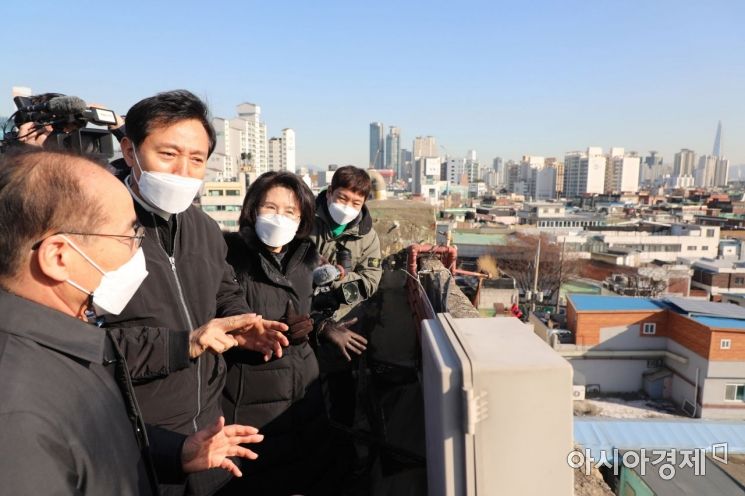 [포토] 오세훈, 재개발현장 방문
