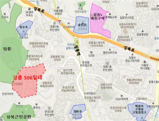 서울시, 마포 신수2·정릉506 일대 정비구역 해제