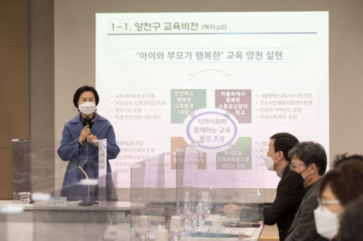 [포토]김수영 양천구청장  ‘2021년 교육경비보조사업 설명회’ 개최