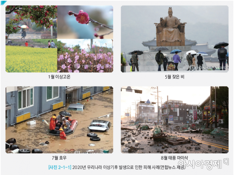 이상기후 발생으로 인한 피해사례(출처=기상청 이상기후보고서)